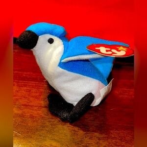 NWT Ty Beanie Babies Teenie Beanie Rocket the Blue Jay from McDonald’s